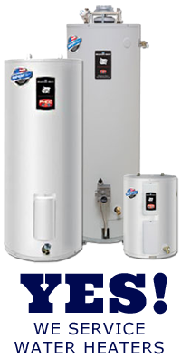 Yes! Our plumbers service water heaters